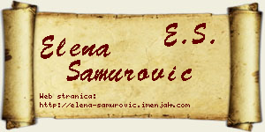 Elena Samurović vizit kartica